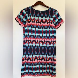 J. Crew Geometric Patterned Dress - Multicolor